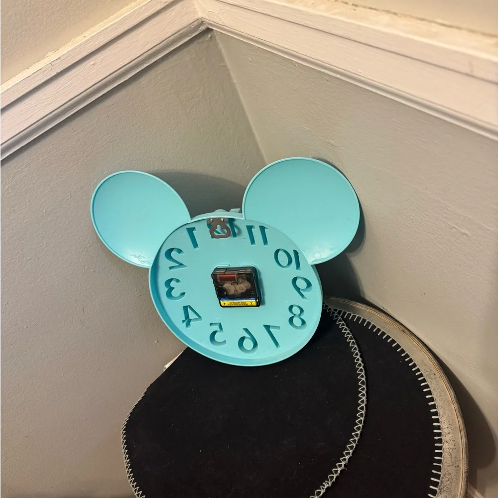 Blue Mickey Mouse Wall Clock with Ears